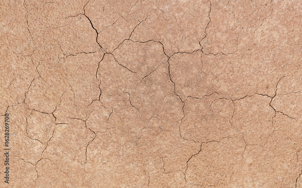 Fototapeta premium The ground has cracks in the top view for the background