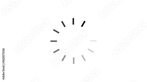 Animated spinning waiting icon on white background. Loading circle animation. Seamless Loop and animated circle loading gif video icon.