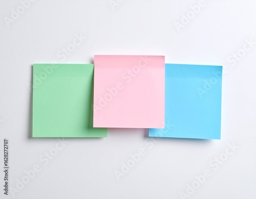 Wallpaper Mural Three pastel-colored sticky notes arranged on a white background. Torontodigital.ca