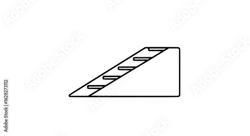 Airplane ladder black and white icon