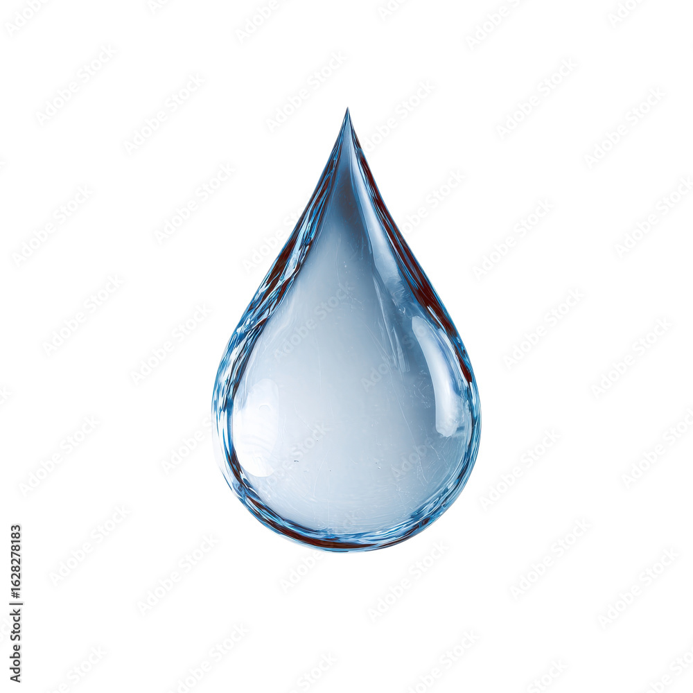 Obraz premium Isolated water droplet on transparent background