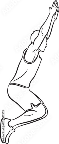 person doing a squat jump a high-intensity workout for building lower body strength and power