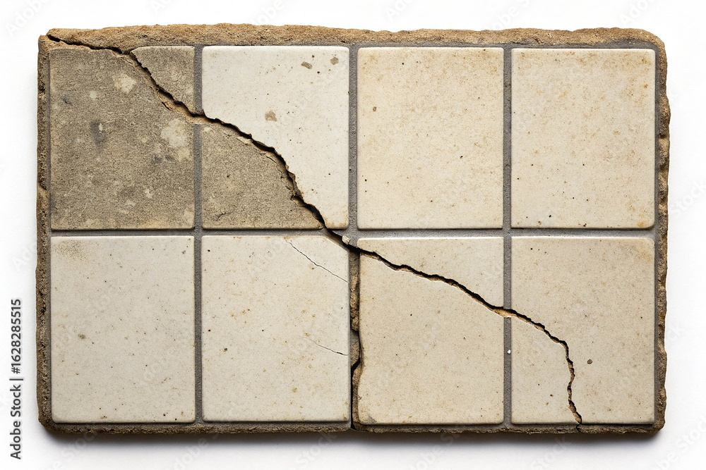 custom made wallpaper toronto digitalCracked ceramic tile surface with grout and rough edges