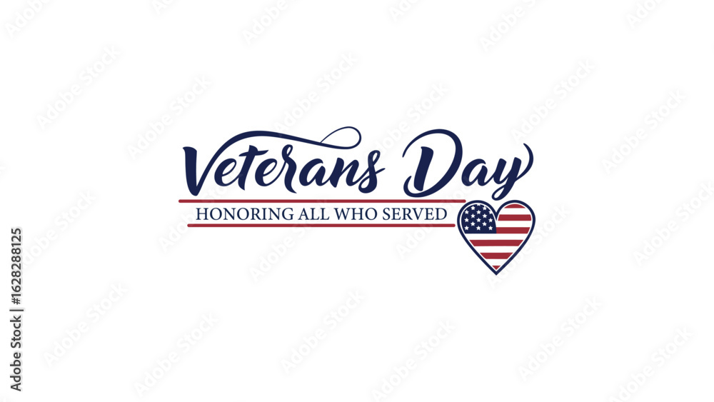 Obraz premium Veterans Day Honoring All Who Served