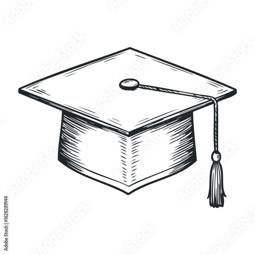 Graduation ceremony celebration university campus illustration academic environment close-up view achievement concept. Vector illustration