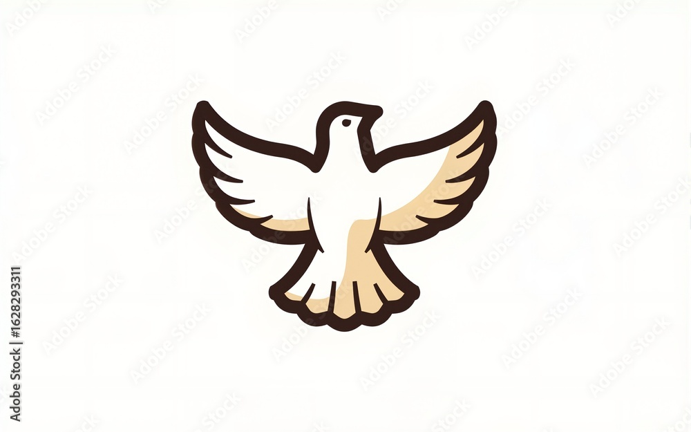 Obraz premium Peace Dove Icon. High quality