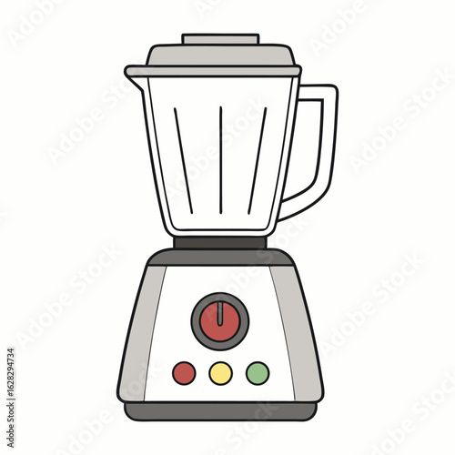 Kitchen blender flat design on white background