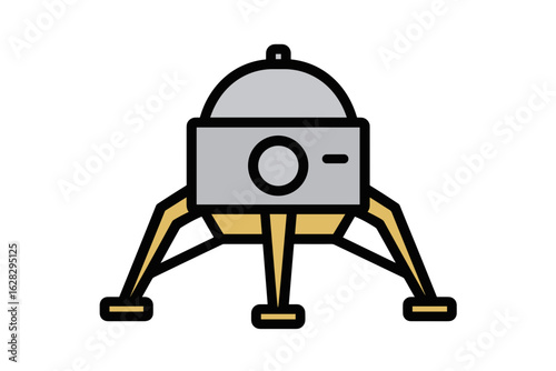 Moon lander base icon