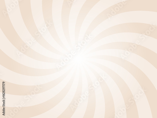 Almond brown spiral background. Strawberry ice cream pattern. Yellow pattern with smooth swirling curves. Soft, wavy, spiral design for banners, posters, templates. vector illustration.