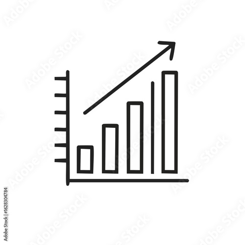 Financial Growth Chart A Vector Illustration Depicting Business Development