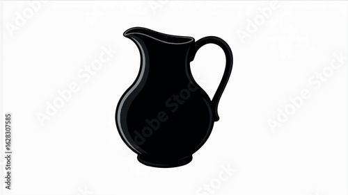 Classic ceramic pitcher silhouette a timeless kitchen and home decor graphic