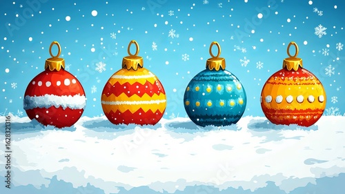 Christmas Decoration Illustration Watercolour Drawing