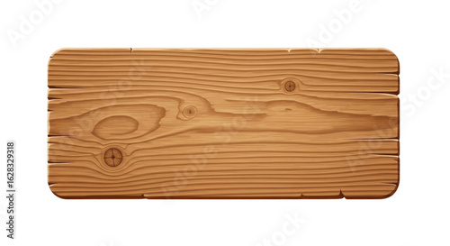 Wooden cutting board texture with natural grain details cutout isolated on transparent bg, png