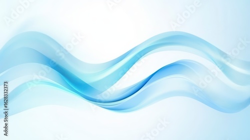 Blue wave with a white background