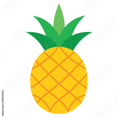 A simple pineapple icon displayed on a clean white background, representing freshness and tropical themes