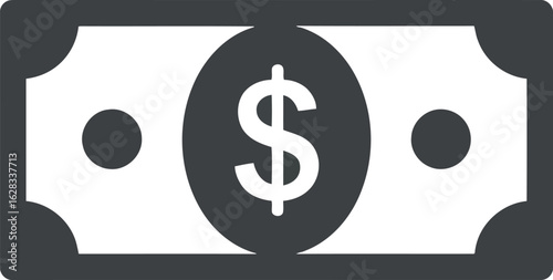 Us dollar bill icon finance money wealth currency symbol