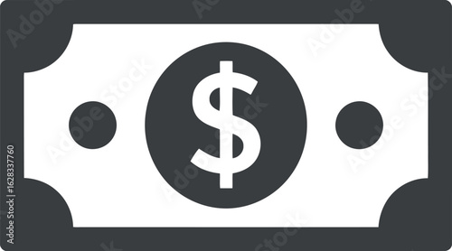 Dollar bill icon finance money currency symbol
