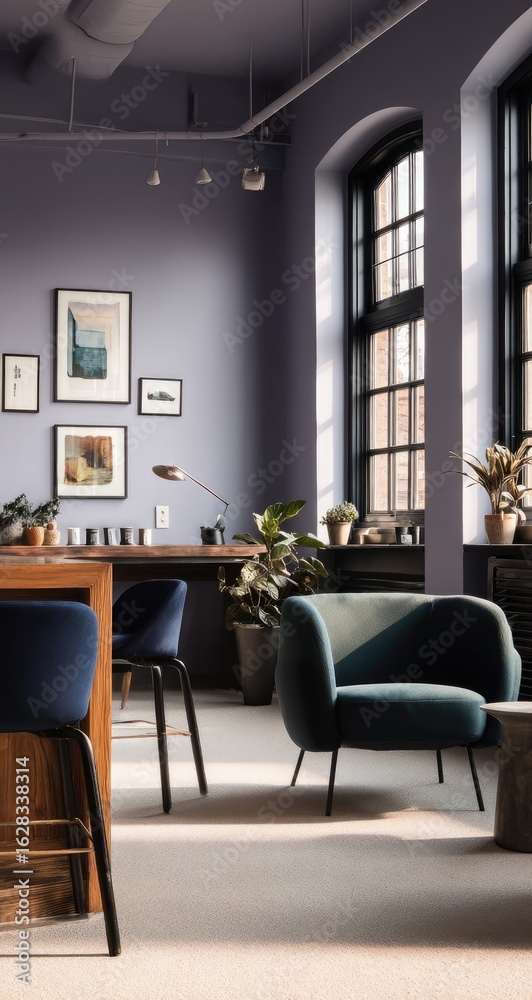 Fototapeta premium Modern workspace with warm, muted colors