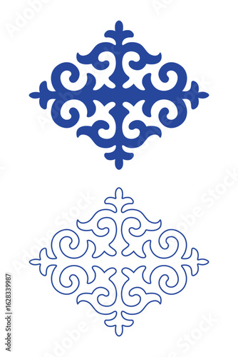Traditional Kyrgyz Ornament, nomad ornament, central asian ornament