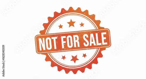 Vintage Not for Sale rubber stamp vector illustration design.