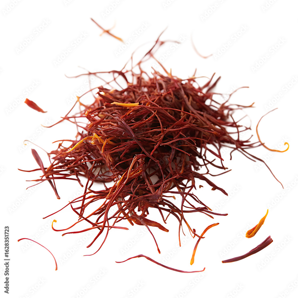 Fototapeta premium PNG Dried Saffron Threads in isolated on white background