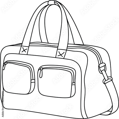 Stylish travel bag, functional gym accessory, weekend carry-on, durable design, spacious interior, multipurpose gear, modern look, daily use essential