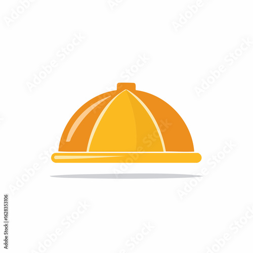 Clean Icon of a Dome-Shaped Serving Dish Cover with Handle