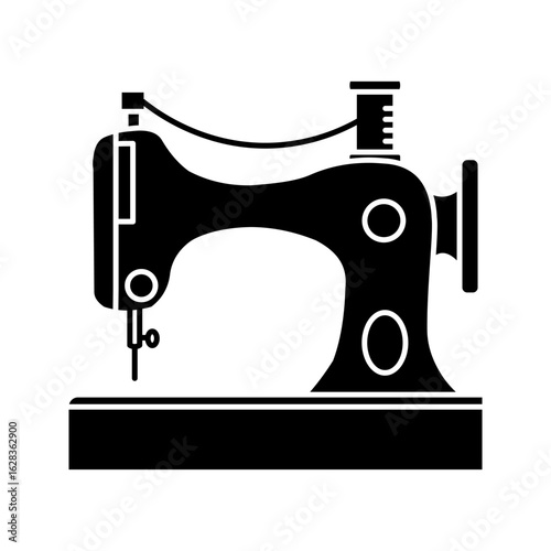  sewing machine white on background