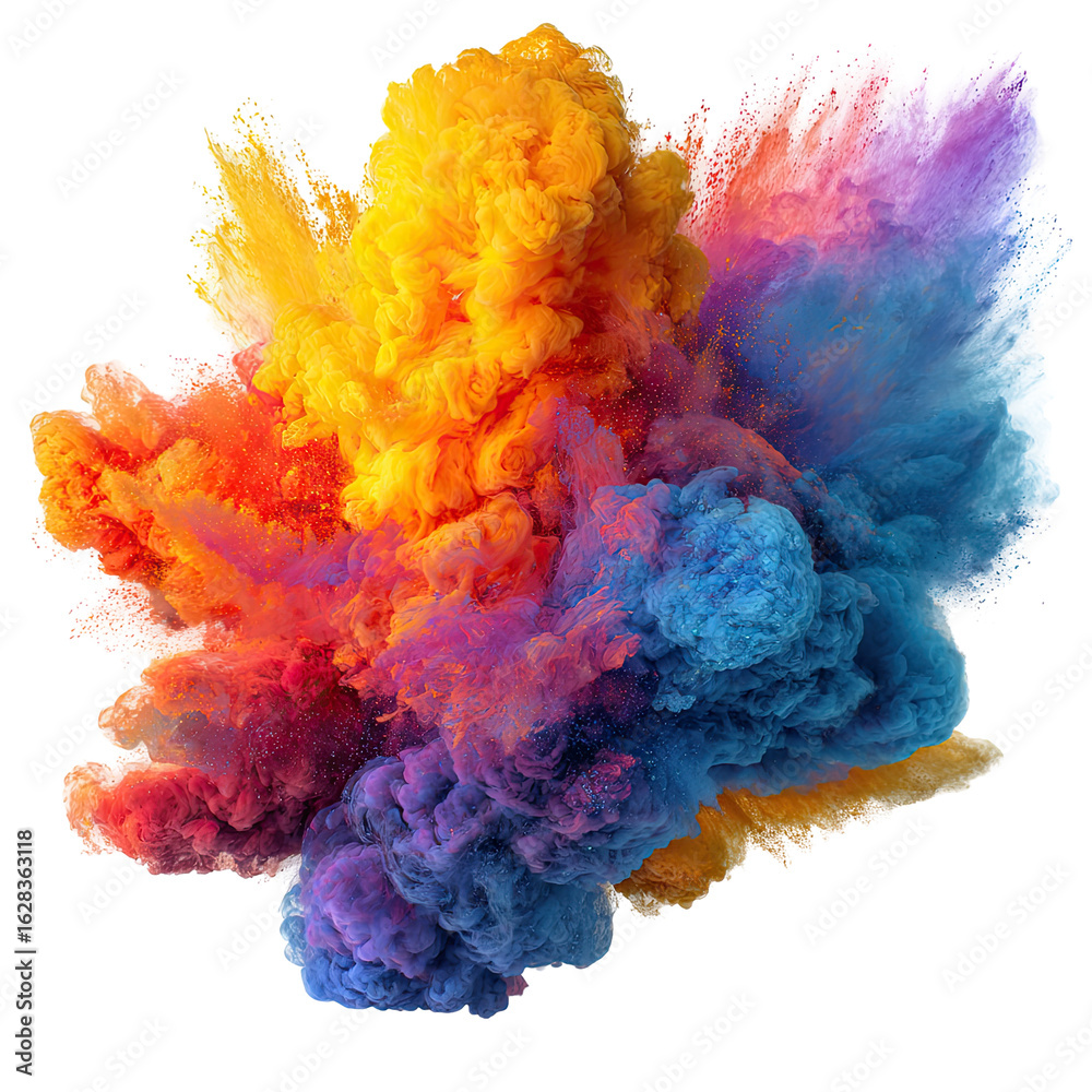 Fototapeta premium Colorful smoke explosion