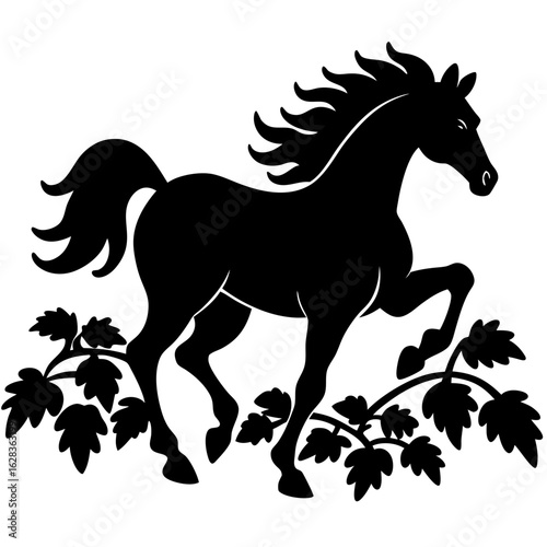 horse silhouette vector illustration