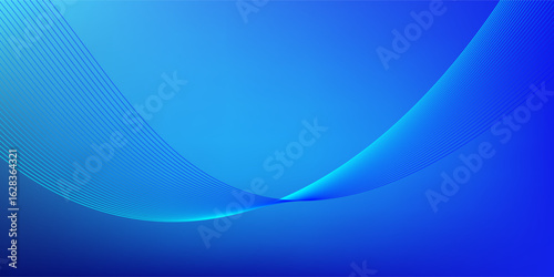 Blue gradient mesh abstract background with wavy blended lines nice for wallpaper or banner