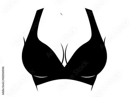 Cleavage bra illustration 