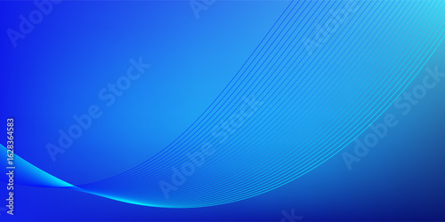 Blue gradient mesh abstract background with wavy blended lines nice for wallpaper or banner