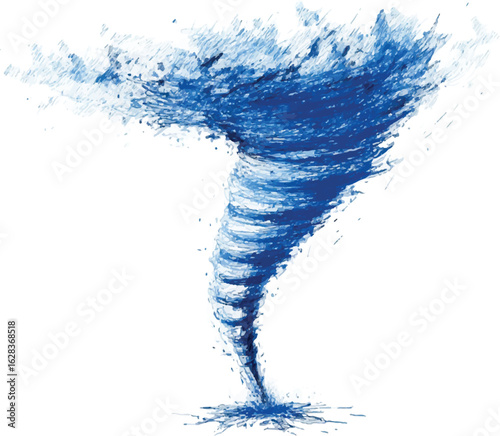 blue  and White Tornado
