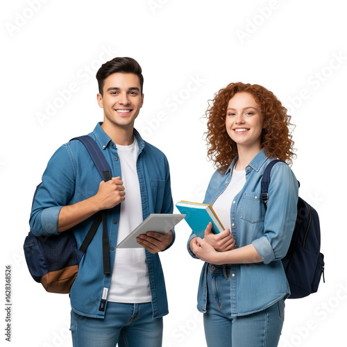 young students with books
