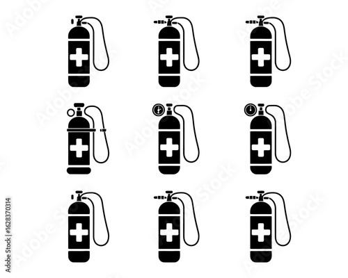 Oxygen Tanks Symbolizing Medical Assistance Emergency Services and Respiratory Support for Patients in Hospitals Clinics or at Home in Health Crisis