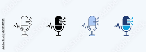 Speech Recognition Multiple Style Icon Collection
