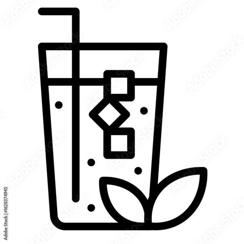 Ice tea icon vector illustration
