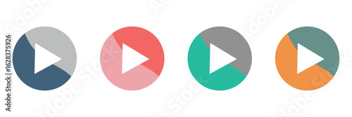 Play Icon set illustration. Play button sign and symbol .Vector illustration in eps 10.
