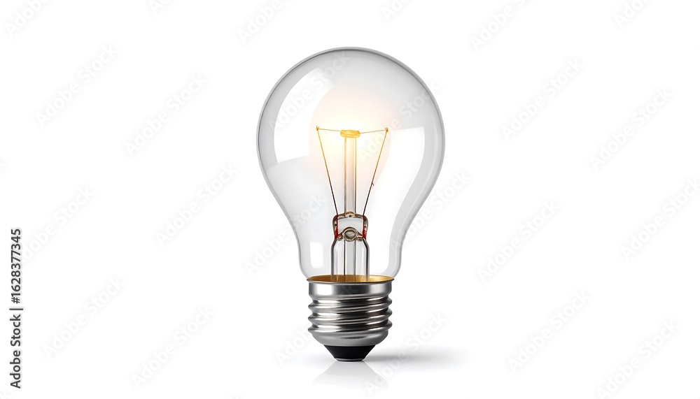Incandescent light bulb, glowing Incandescent light bulb, glowing