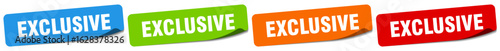 exclusive sticker. exclusive sticker set on white background