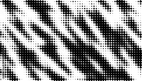 Black and white abstract halftone pattern with pixel effect for sporty and modern background. Easily resized and recoloured at your discretion. Vector Format Illustration 