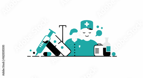 A visual representation of medical care, with an emphasis on care and treatment.