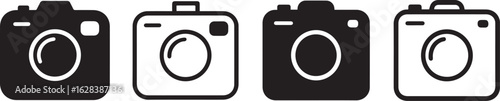 photography camera icon vector art and illustration