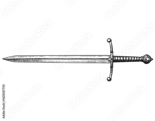 Medieval sword illustration