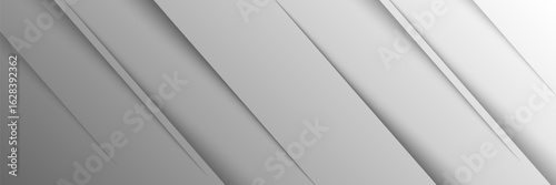 Banner background. colorful, grey with white gradation, slash, memphis, abstract
