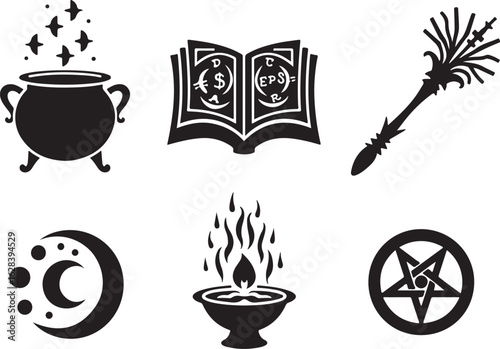 Mystical symbols for magic, ritual, and enchantment