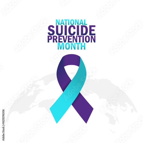 Vector graphic of National Suicide Prevention Month for National Suicide Prevention Month celebration.