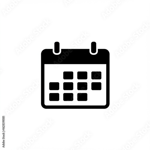 Vector art of calendar icon isolated on white background for business and personal use