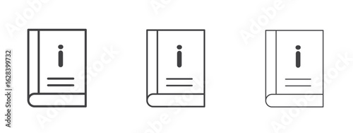 User guide icon in linear, outline icon isolated on white background